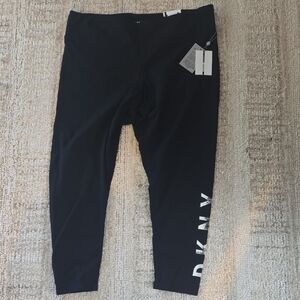 DKNY Black Logo Leggings with Side Lettering